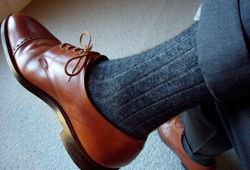 VK Nagrani Men's Dress Socks Mid Calf COSTE M334 PINK 