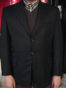 Dark single breasted suit jacket 