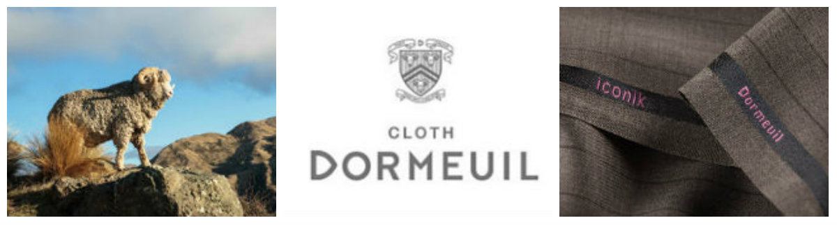 Dormeuil's iconik fabric is spun from the finest Merino sheep's wool.