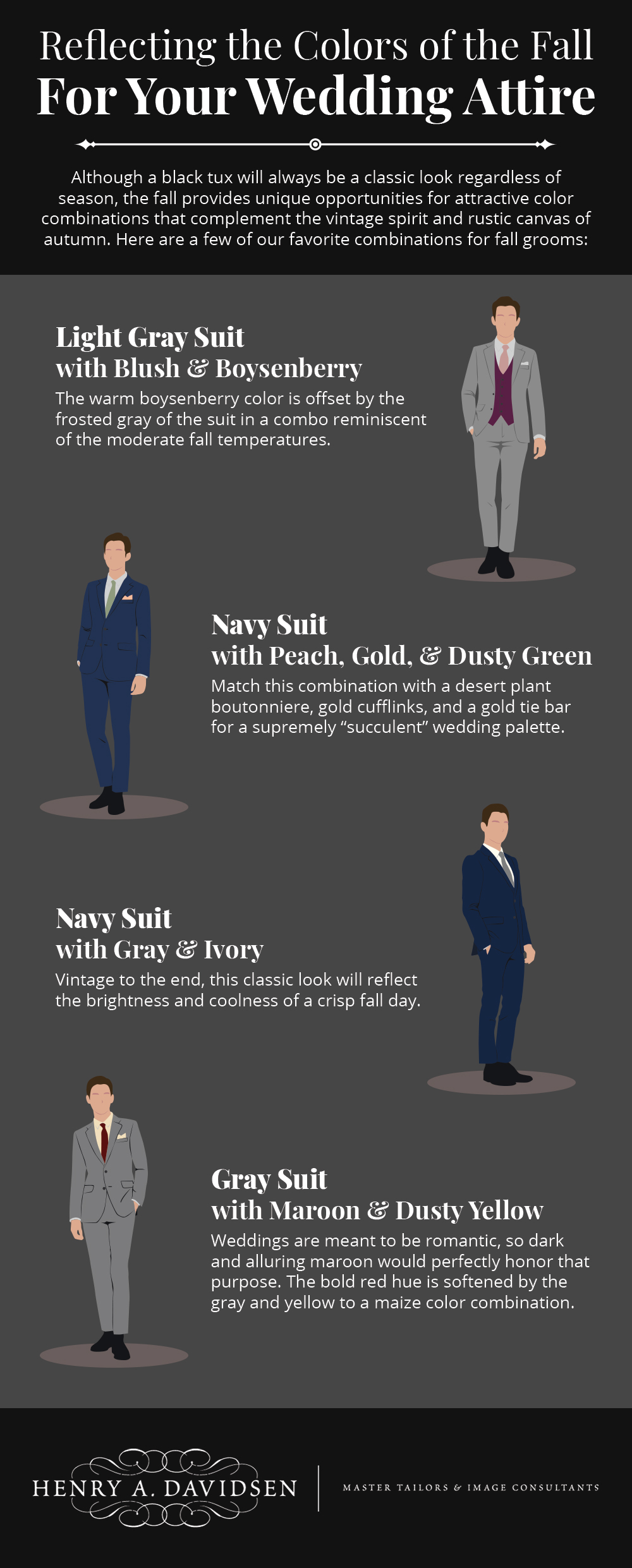 Fall Color Trends for Wedding Attire