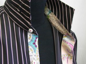 custom shirt with contrast placket