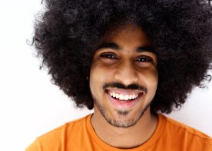man with afro and thin beard