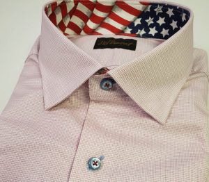 mens custom shirt with flag inside collar
