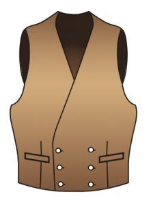 sketch of double breasted vest