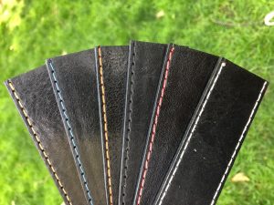 stitching colors for mens custom belts