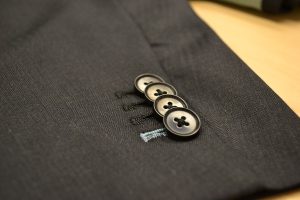 waterfall buttons on mens suit jacket