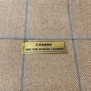 label on pure wool suit cloth