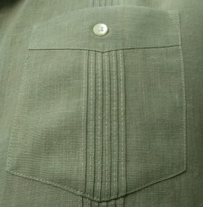 pleated shirt pocket fabric