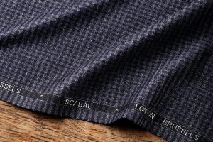 dark grey scabal custom suit cloth