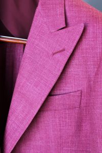buttonhole on deconstructed coat