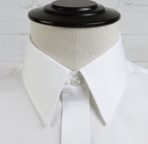 White shirt point collar