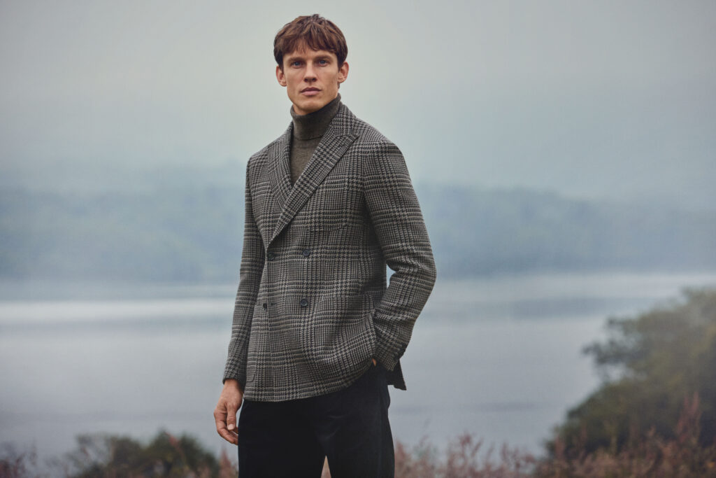 Man in a scabal double breasted jacket